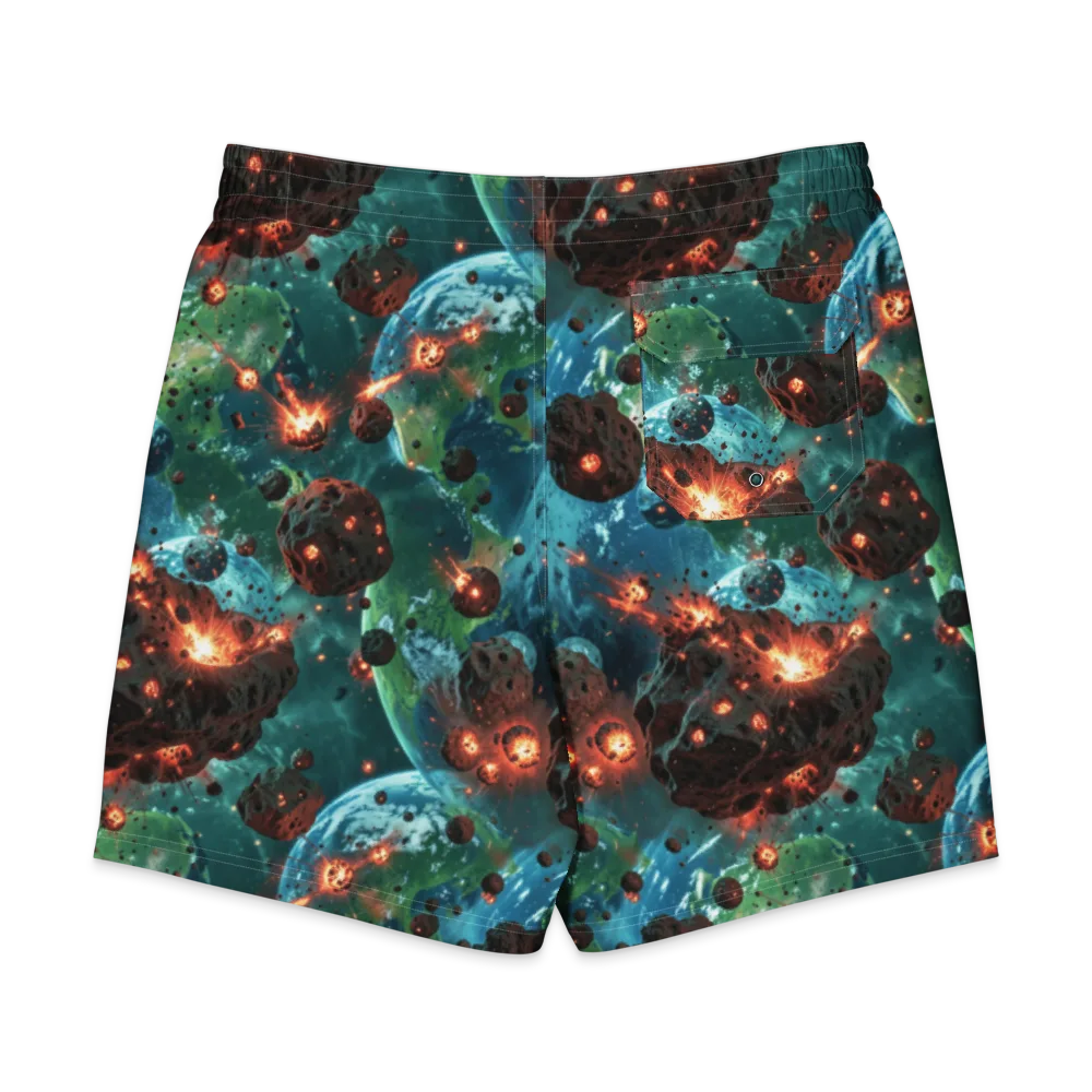 Magma Meridian on Men's Board Shorts — Back