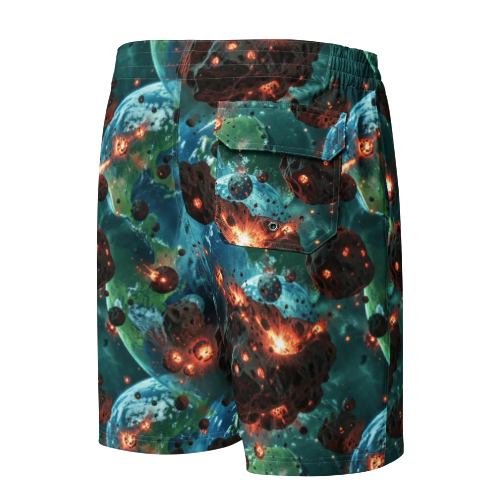 Magma Meridian on Men's Board Shorts — Back