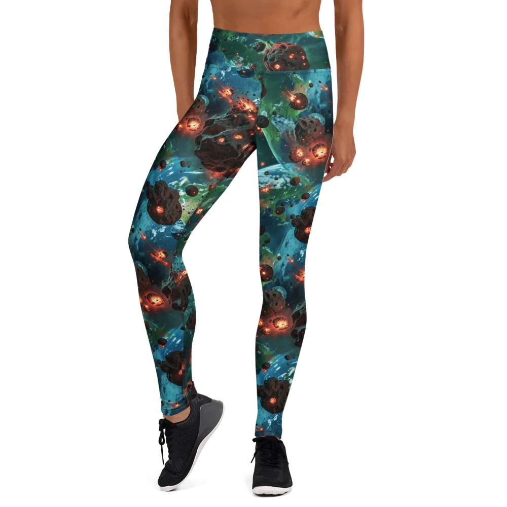 Magma Meridian on Yoga Leggings — Front