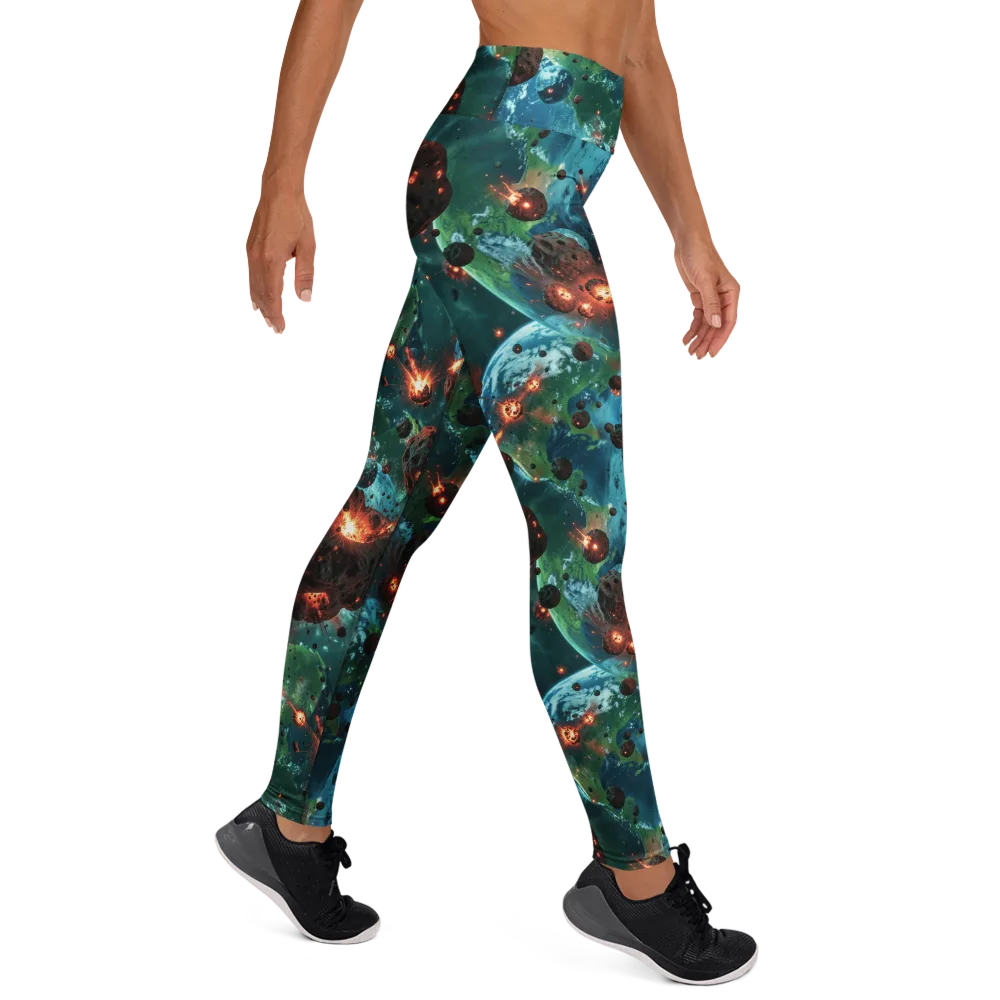 Magma Meridian on Yoga Leggings — Right