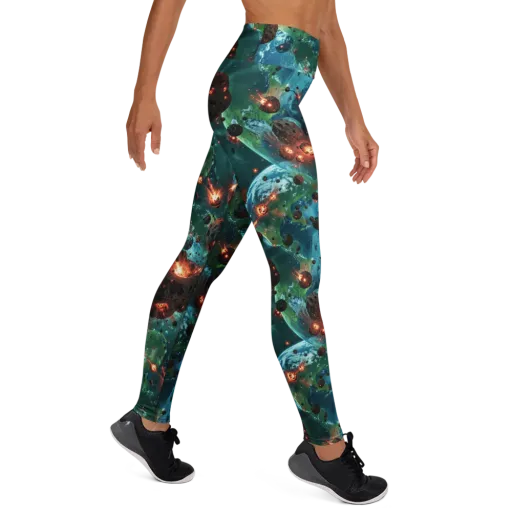 Magma Meridian on a Yoga Leggings