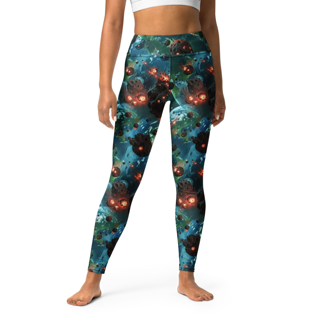 Magma Meridian on Yoga Leggings — Front