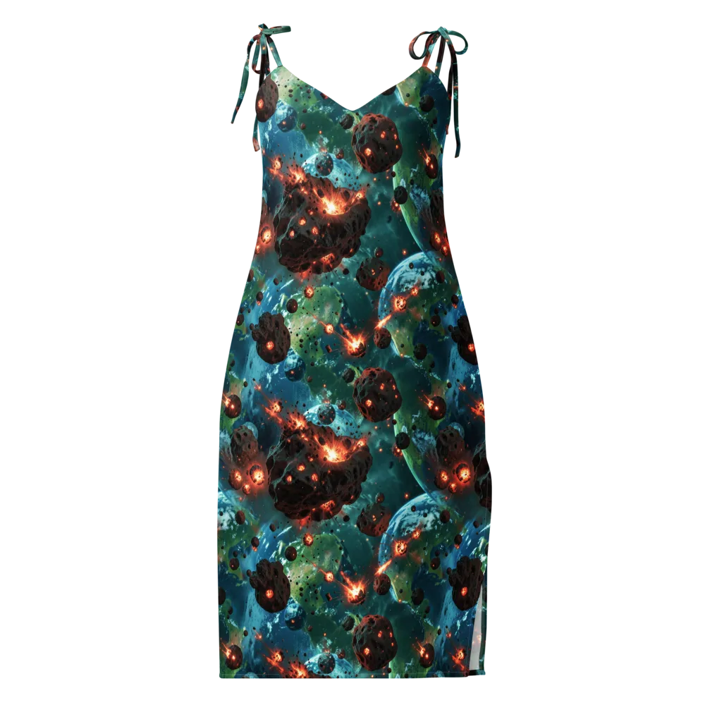 Magma Meridian on Slip Dress — Front