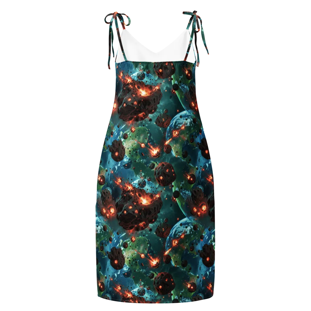 Magma Meridian on Slip Dress — Back