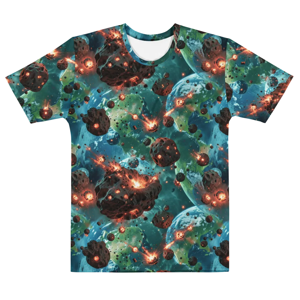 Magma Meridian on Men's Cotton Crew Neck T-Shirt — Front
