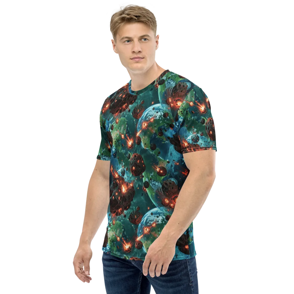Magma Meridian on Men's Crew Neck T-Shirt — Left