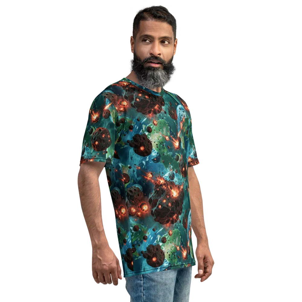 Magma Meridian on Men's Crew Neck T-Shirt — Right