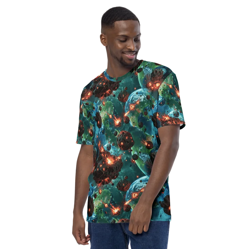 Magma Meridian on Men's Crew Neck T-Shirt — Left