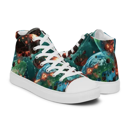 Magma Meridian on a Men's High Top Canvas Shoes