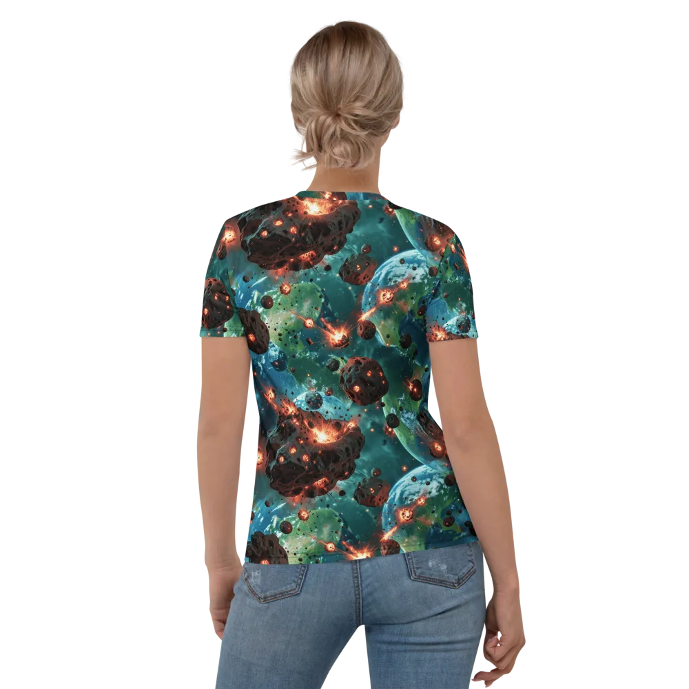 Magma Meridian on Women's Crew Neck T-Shirt — Back