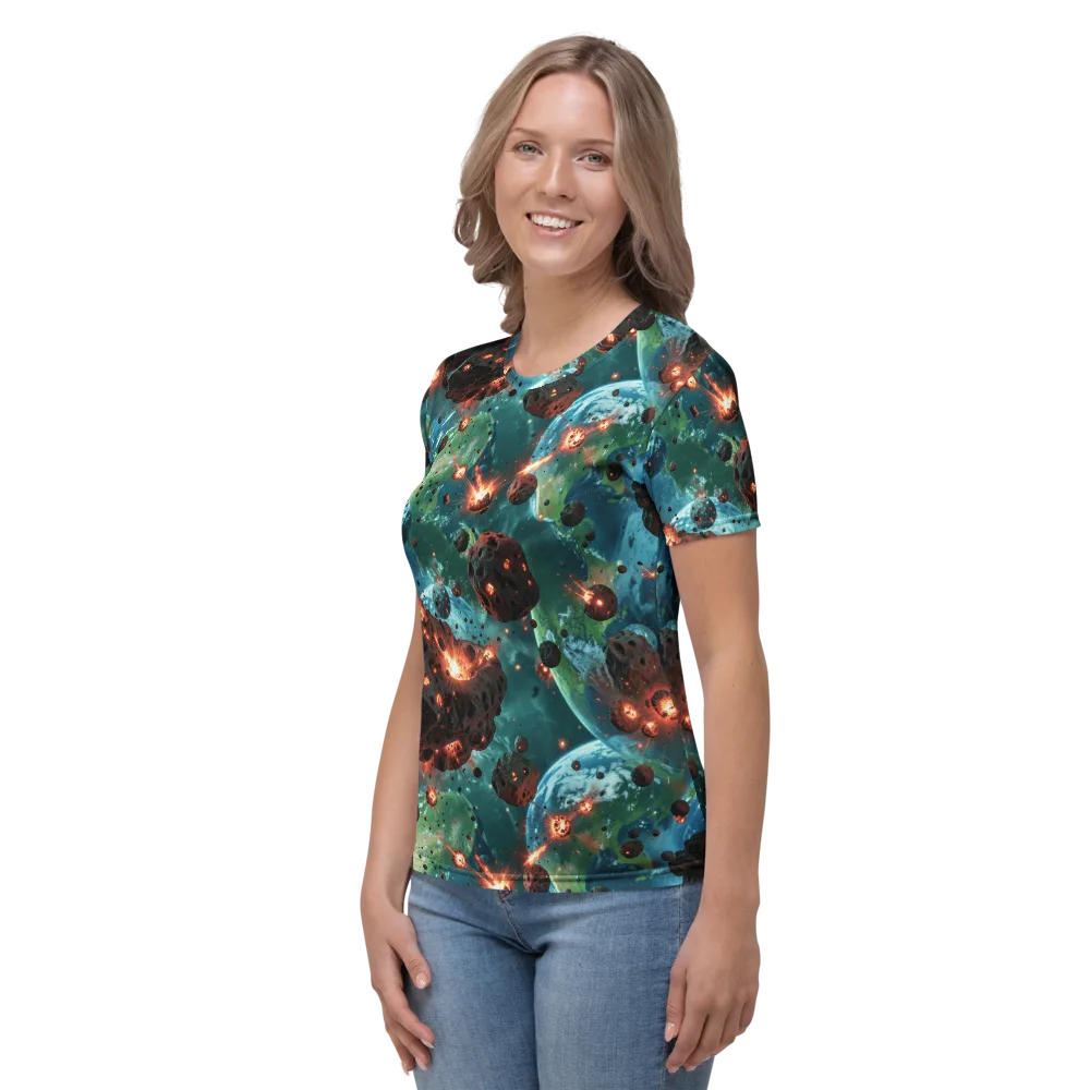 Magma Meridian on Women's Crew Neck T-Shirt — Left