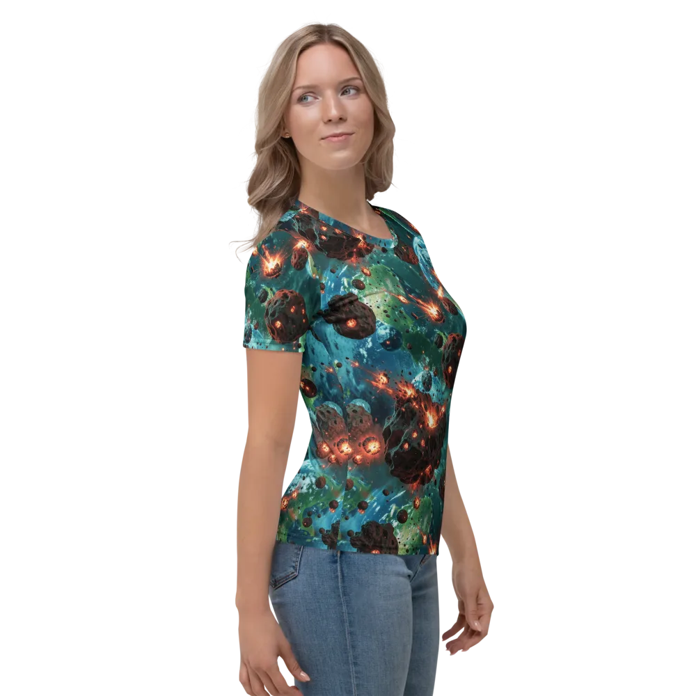 Magma Meridian on Women's Crew Neck T-Shirt — Right