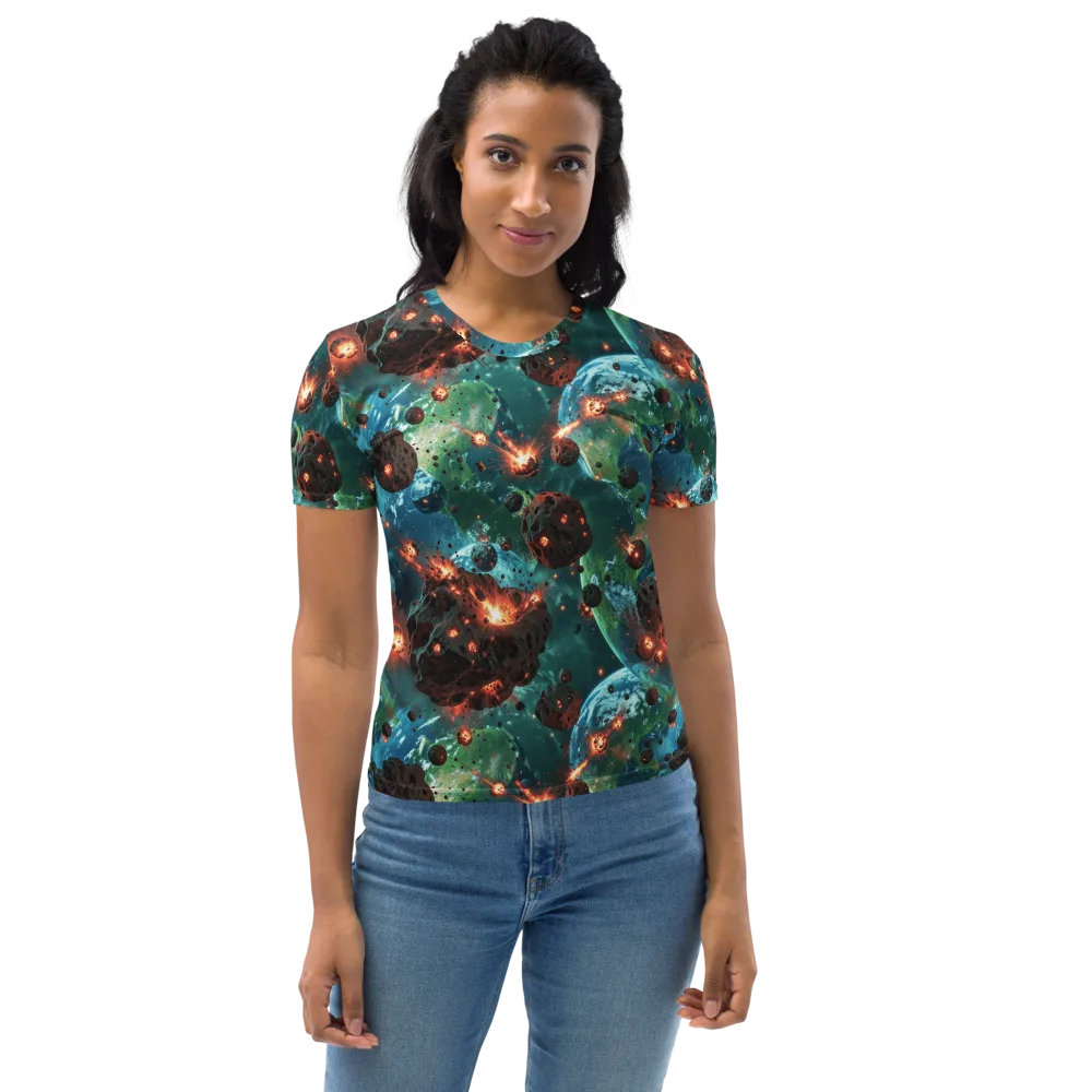 Magma Meridian on Women's Crew Neck T-Shirt — Front