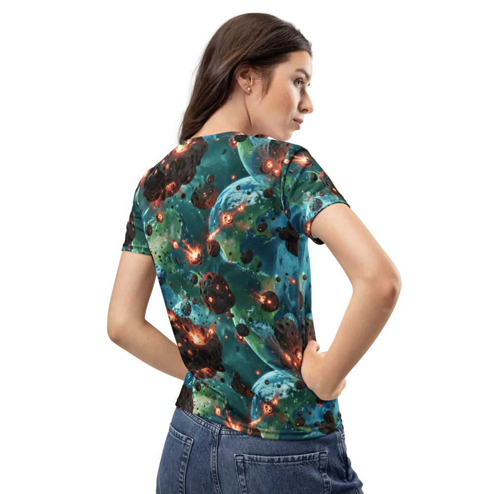 Magma Meridian on Women's Crew Neck T-Shirt — Back
