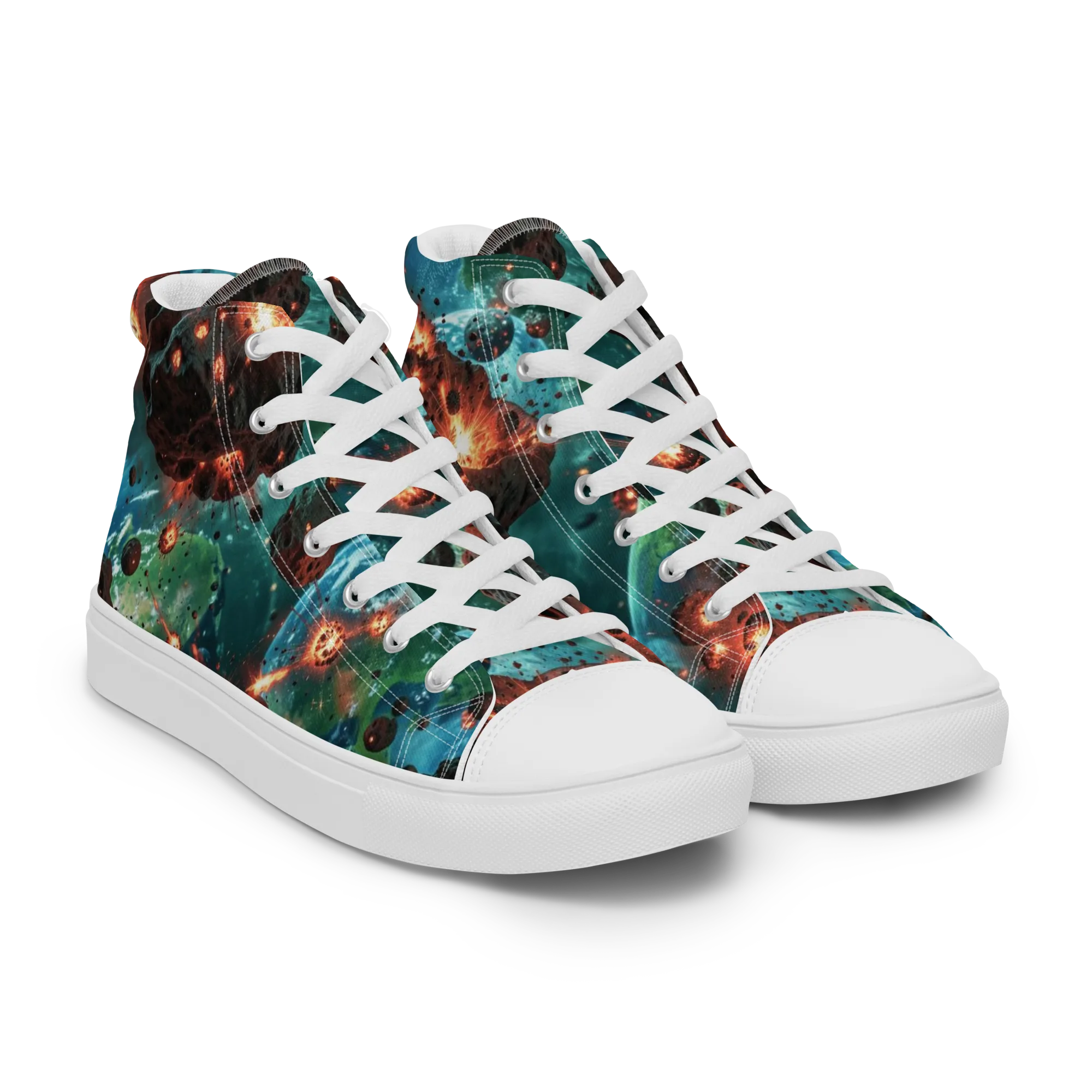 Magma Meridian on Women's High Top Canvas Shoes — Right Front