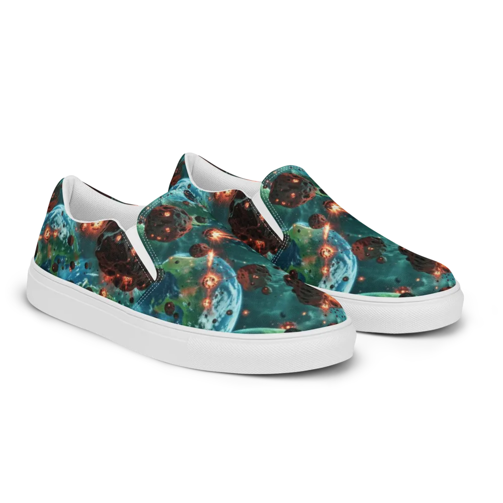 Magma Meridian on Men's Slip-On Canvas Shoes — Right Front
