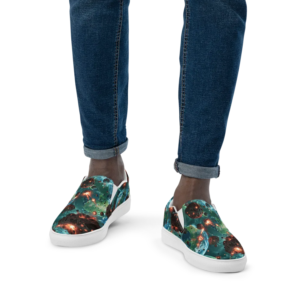 Magma Meridian on Men's Slip-On Canvas Shoes — Front