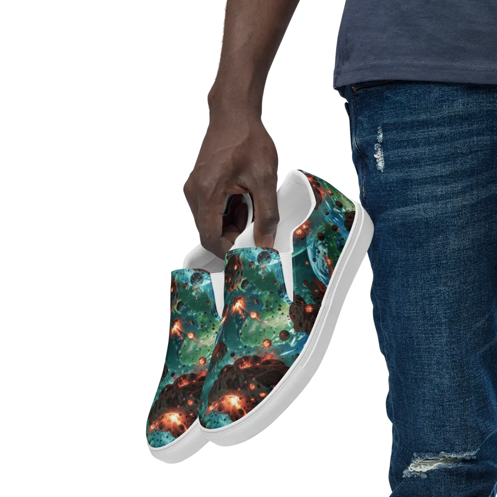 Magma Meridian on Men's Slip-On Canvas Shoes — Left Front