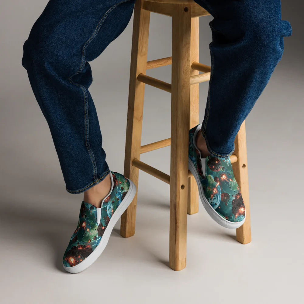 Magma Meridian on Men's Slip-On Canvas Shoes — Front