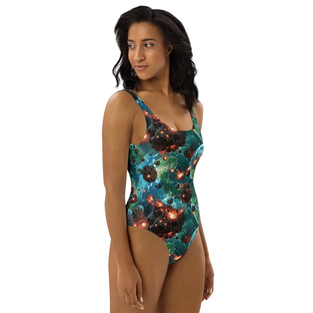 Magma Meridian on One-Piece Swimsuit — Right