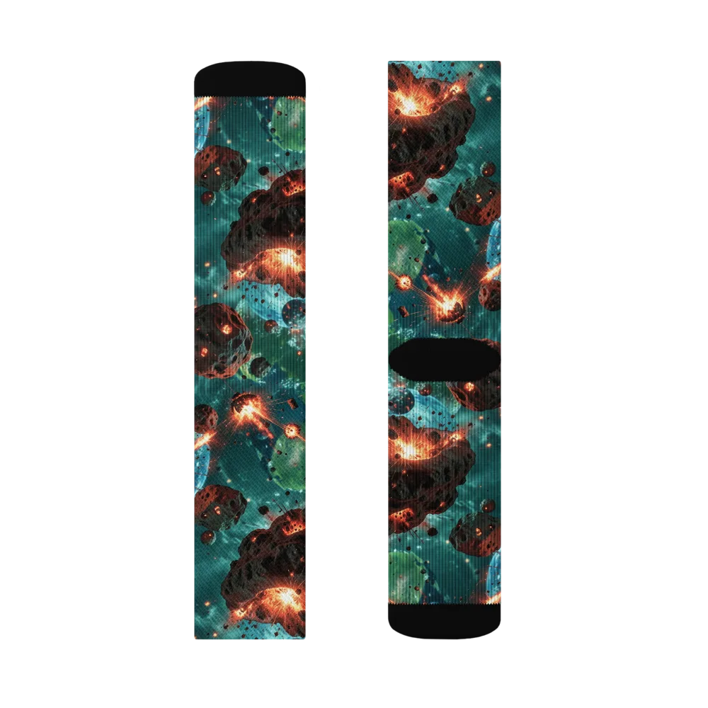Magma Meridian on Socks — Right Sock
