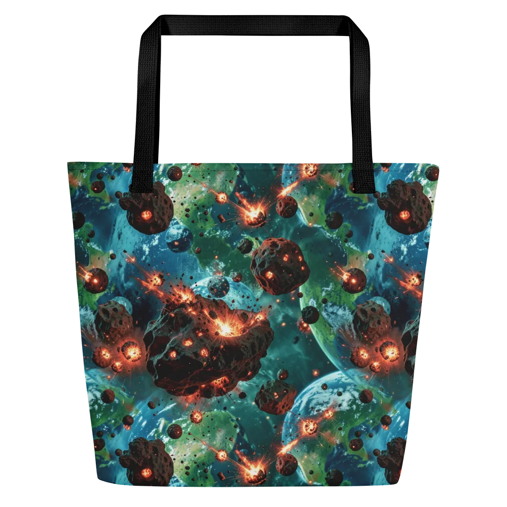 Magma Meridian on Large Tote Bag W/ Pocket — Front