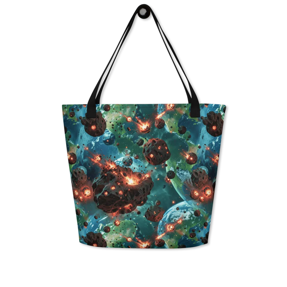 Magma Meridian on Large Tote Bag W/ Pocket — Front