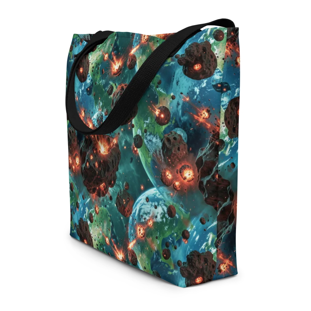 Magma Meridian on Large Tote Bag W/ Pocket — Front