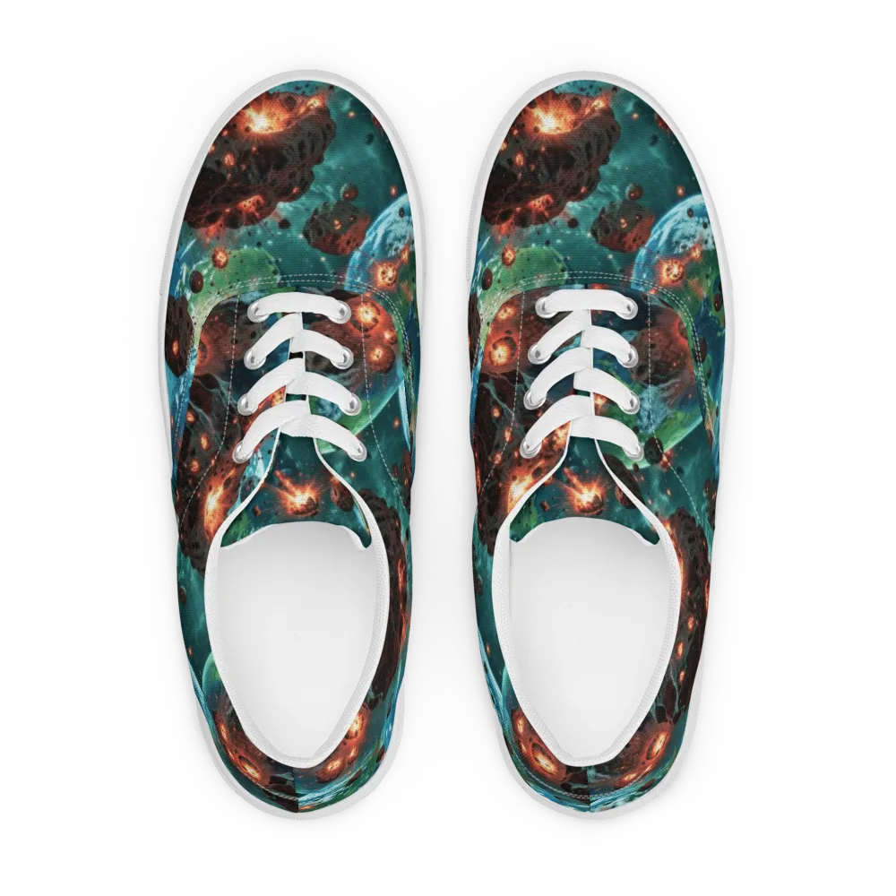 Magma Meridian on Men's Lace-Up Canvas Shoes — Front