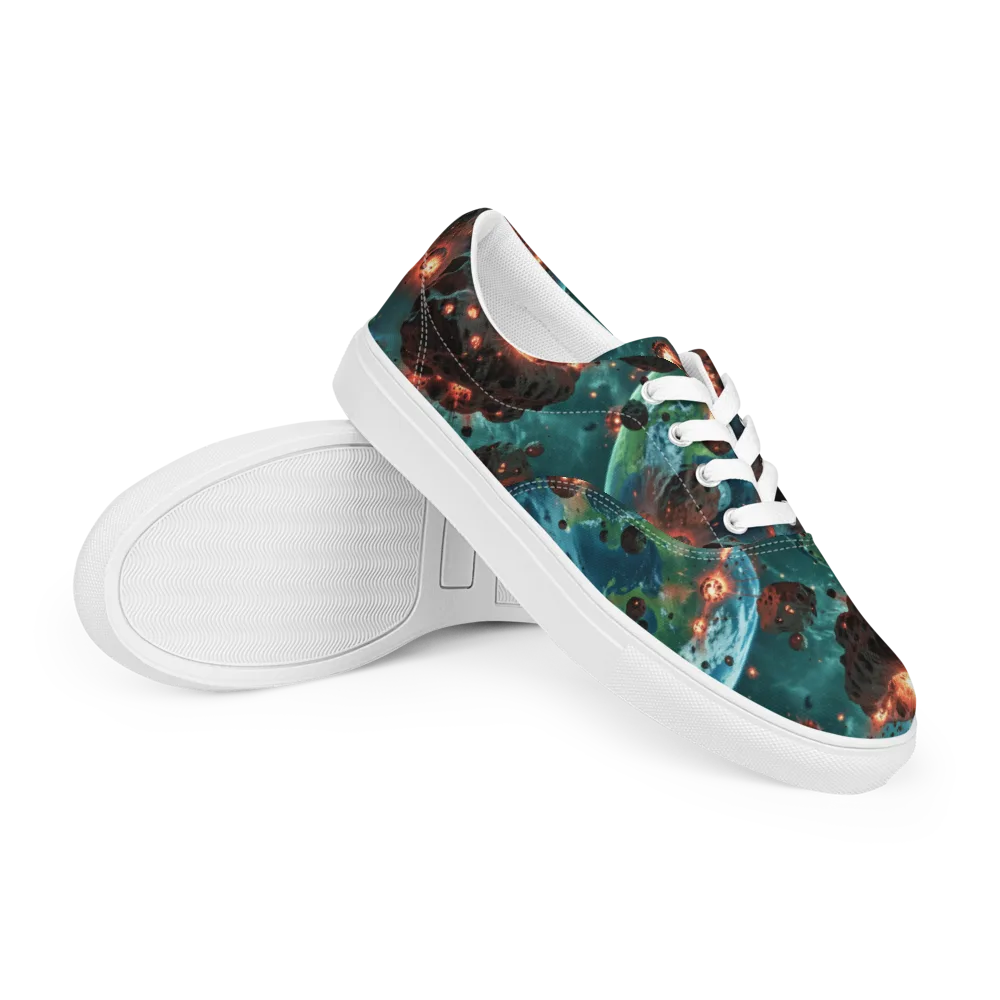 Magma Meridian on Men's Lace-Up Canvas Shoes — Right Front