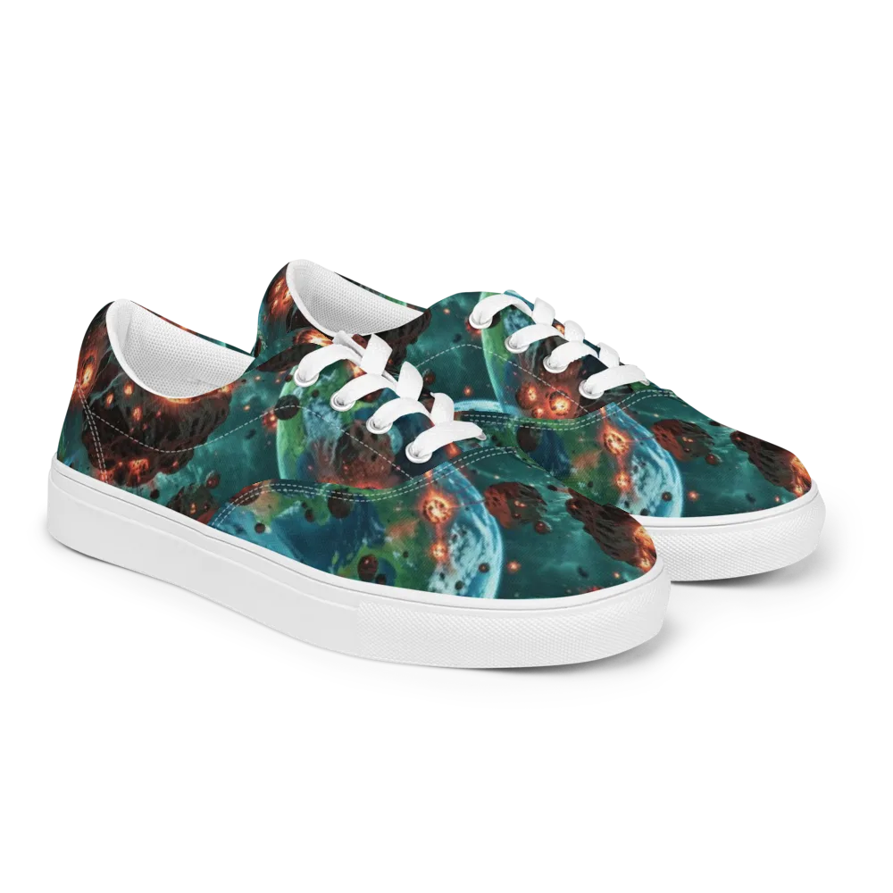 Magma Meridian on Men's Lace-Up Canvas Shoes — Right Front