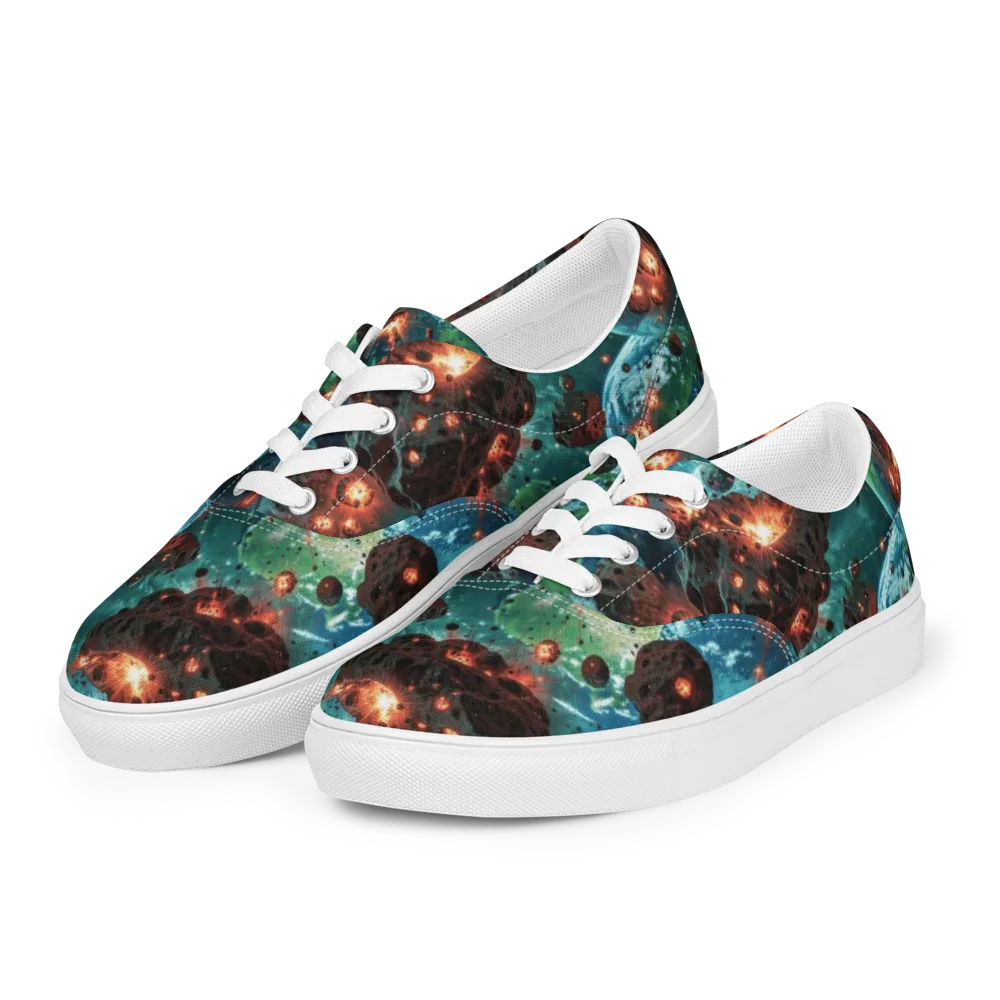 Magma Meridian on Men's Lace-Up Canvas Shoes — Left Front