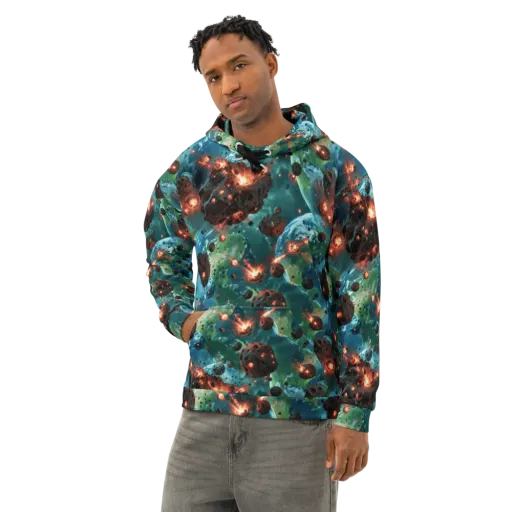 Magma Meridian on a Cotton Hoodie