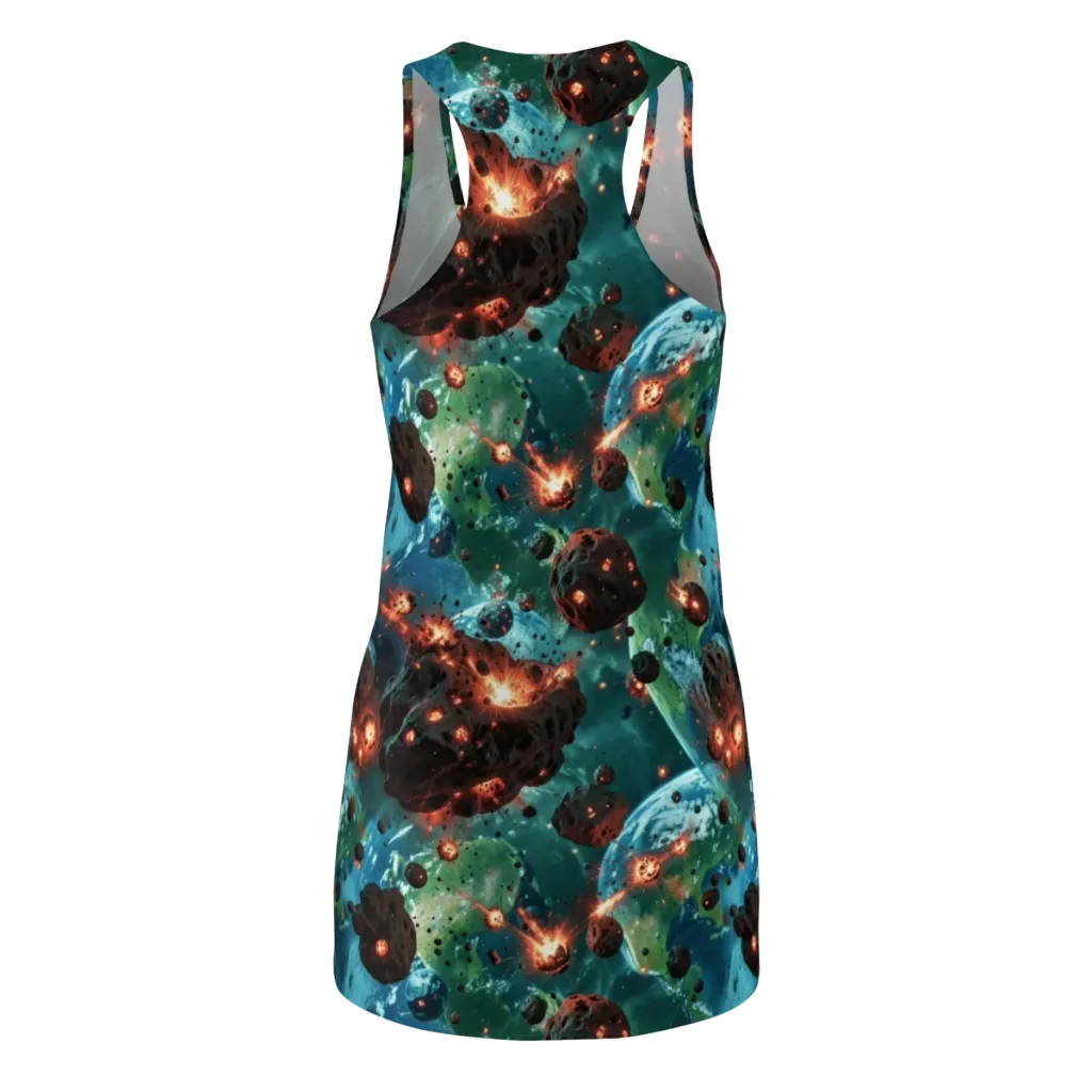 Magma Meridian on Racerback Dress — Back