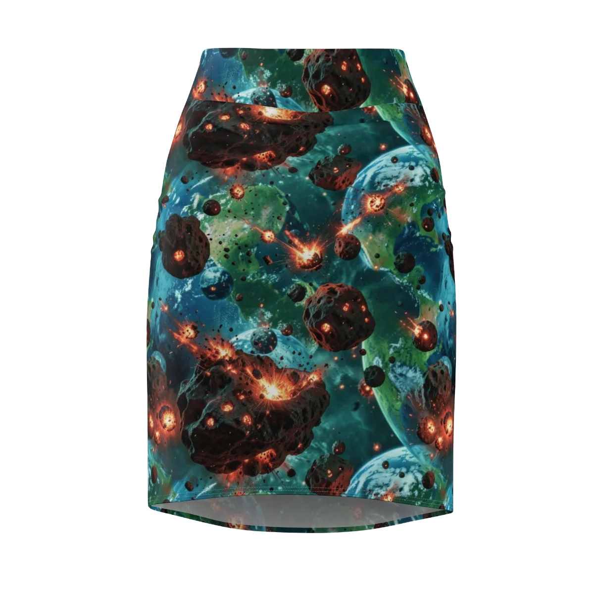Magma Meridian on Pencil Skirt — Front