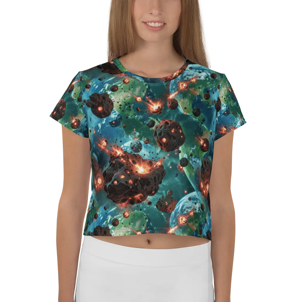 Magma Meridian on Crop Tee — Front