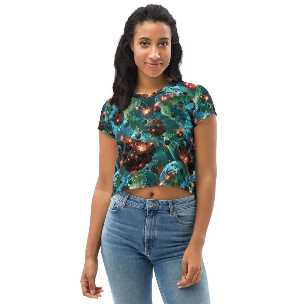 Magma Meridian on Crop Tee — Front