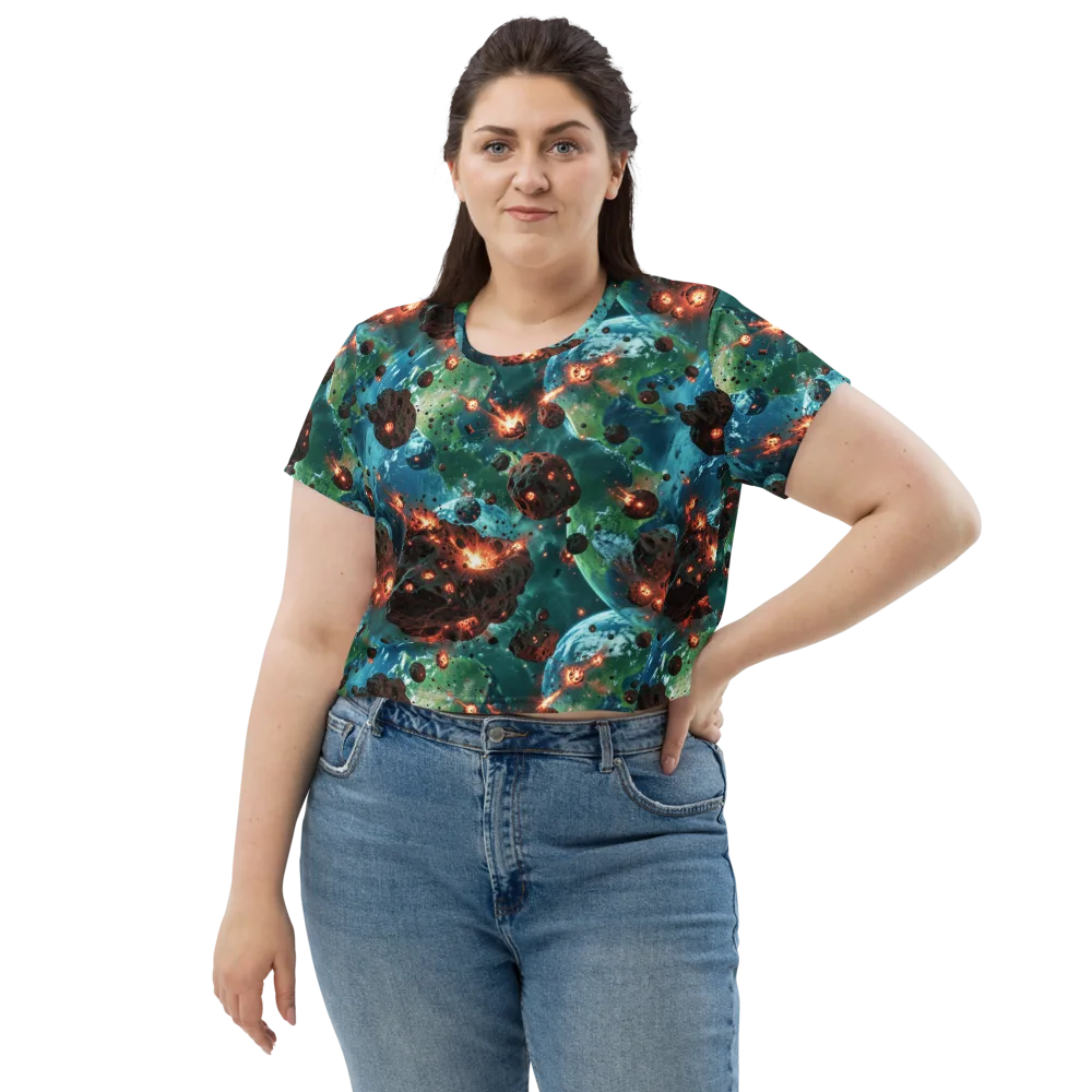 Magma Meridian on Crop Tee — Front