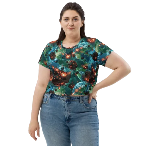 Magma Meridian on a Crop Tee