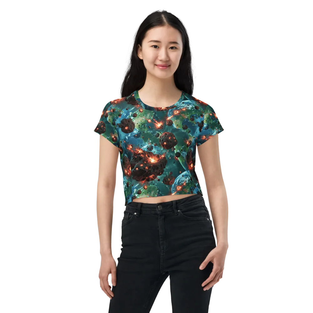 Magma Meridian on Crop Tee — Front