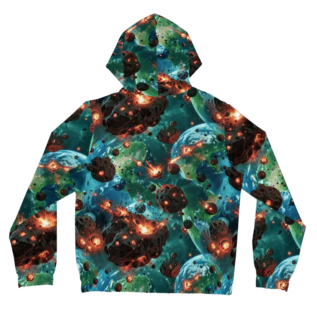 Magma Meridian on Women's Full-Zip Hoodie — Back