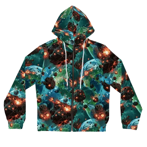 Magma Meridian on a Women's Full-Zip Hoodie