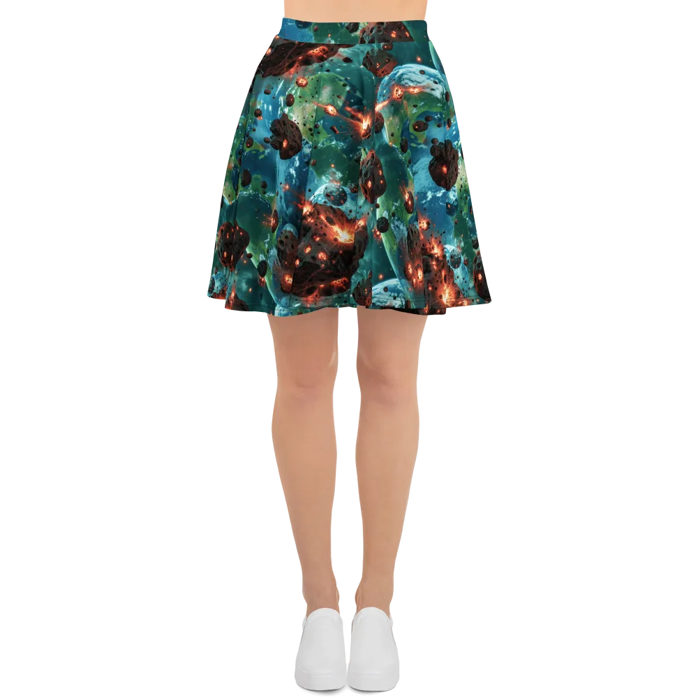 Magma Meridian on Skater Skirt — Front