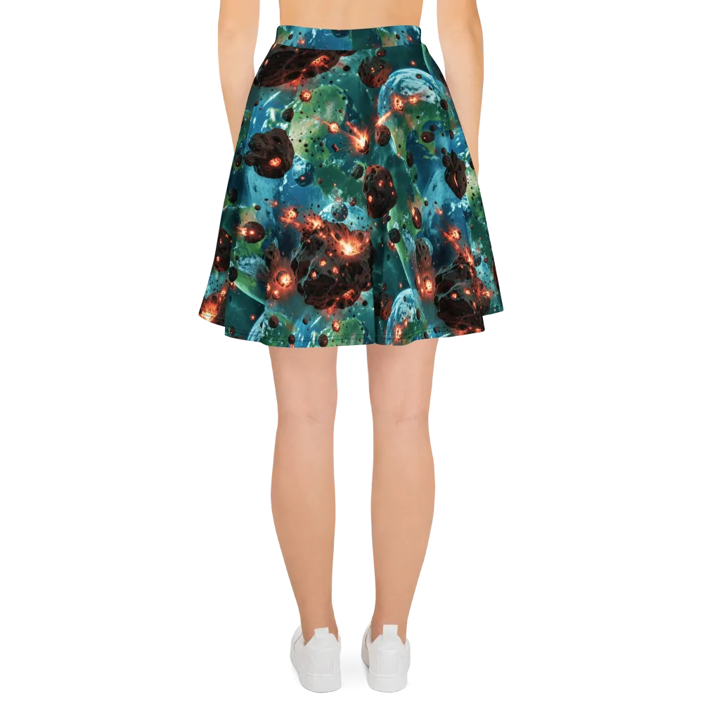 Magma Meridian on Skater Skirt — Back