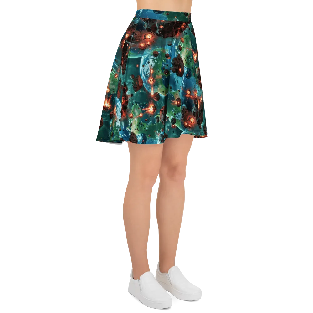 Magma Meridian on Skater Skirt — Right