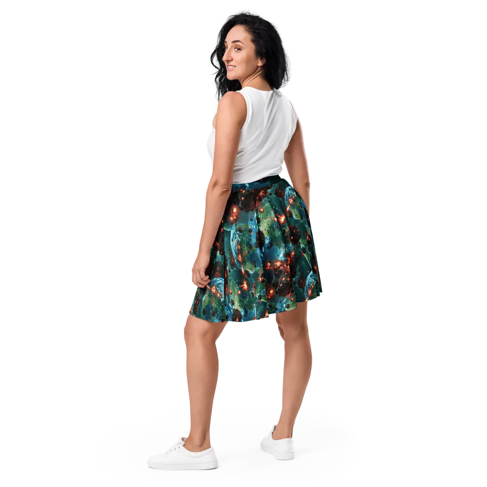 Magma Meridian on Skater Skirt — Back