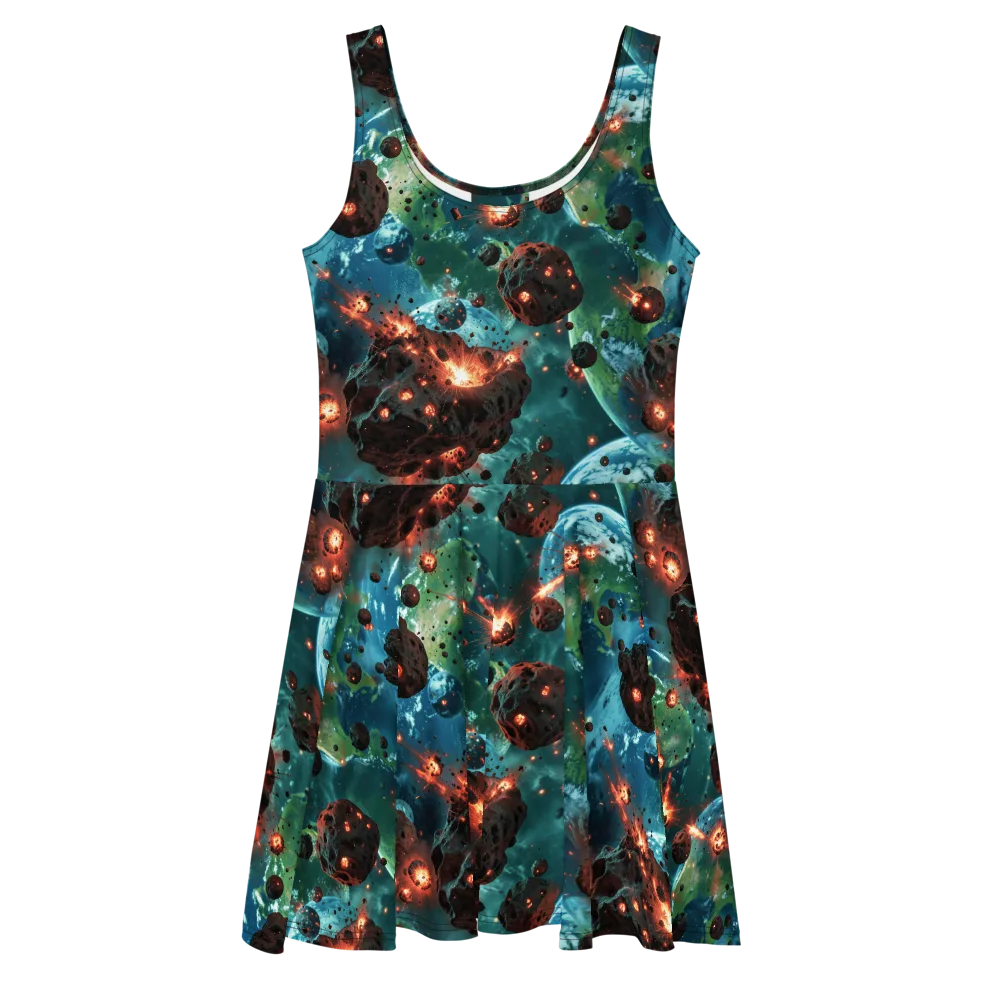 Magma Meridian on Skater Dress — Front
