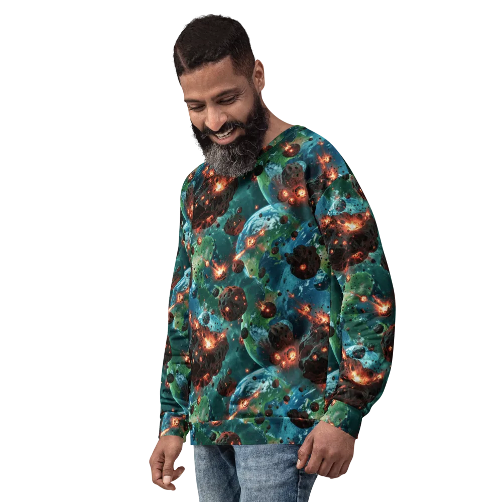 Magma Meridian on Sweatshirt — Left Front