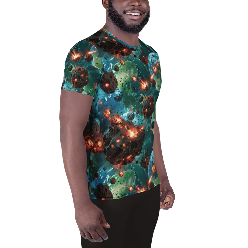 Magma Meridian on Men's Athletic T-Shirt — Right