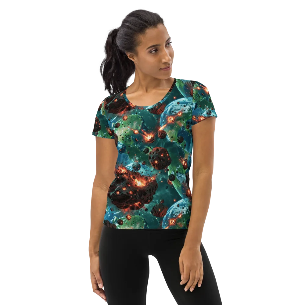 Magma Meridian on Women's Athletic T-Shirt — Front